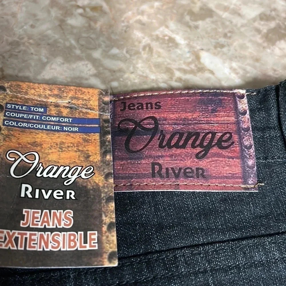 ORANGE RIVER ,tougher jeans ,men  black jeans ,40x33,work jeans ,Y2K NWT